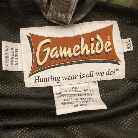 Gamehide Hunting Camouflage Jacket Mossy Oak Break Up removable hood Mens XXL - Picture 14 of 16